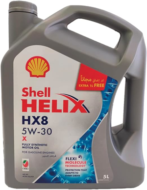 محصول روغن موتور شل هیلکس مدل Shell Helix Ultra 5W-30 HX8 اصلی پنج لیتری 